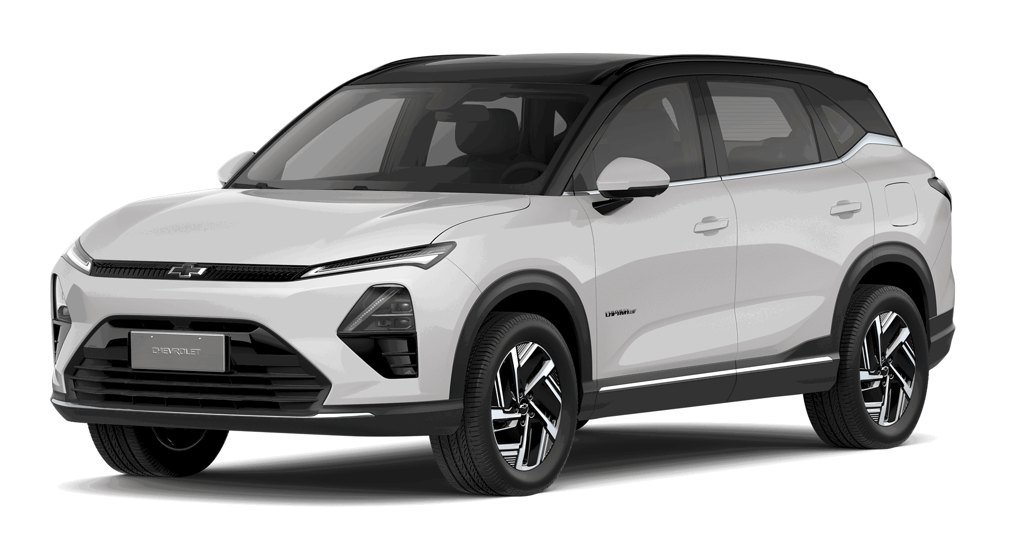 Chevrolet Captiva EV color blanco ceniza con techo negro